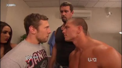The Bella Twins, Daniel Bryan & Tyson Kid Backstage Segment