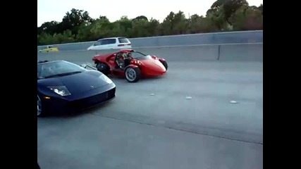 Lamborgini Murcielago vs. T - Rex