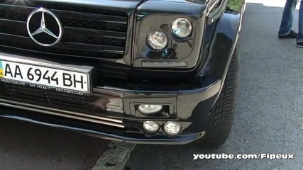 Stretched Brabus Mercedes G55 Amg + Lamborghini Aventador