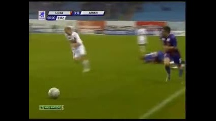 Zoran Tosic показва страхотна техника на мача с Анжи