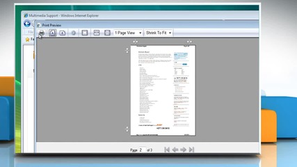 Internet Explorer® 8: How to preview and print a webpage on Windows® Vista?