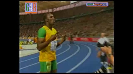 Usain Bolt New Wr 200m 19.19 Berlin (20 8 2009)