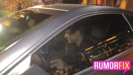 Justin Bieber Driving His Batmobile
