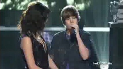 Justin Bieber and Selena Gomez .