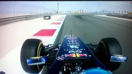 F1 Гран при на Бахрейн 2012 - Vettel печели пол позишъна [hd][onboard]