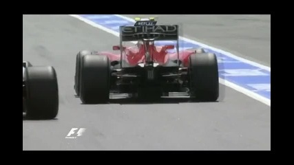 Инцидента между Алонсо и Росберг - Формула 1 квалификацията за Испания 2010 
