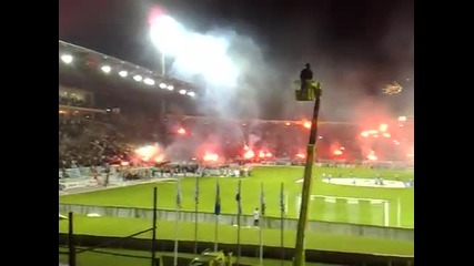 Paok - aris Play off Toumba On Fire !!! 