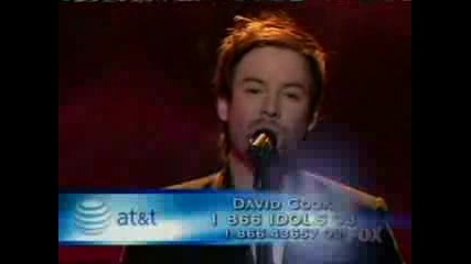 American Idol 2008 - David Cook - First Time Ever I Saw Your Face