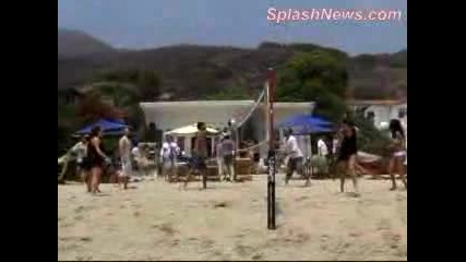 Hilary Duff Playing Beach Volleymalibu