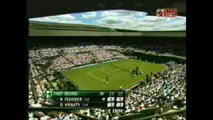 Wimbledon - Federer - Hrbaty - 5:2 Втори Сет