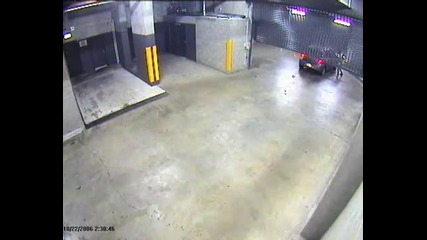 How not to exit a parking Garage 
