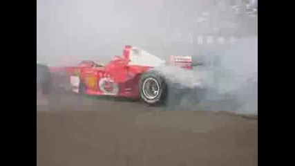 Michael Schumachers burnout at Ferraris 60 years Relay.