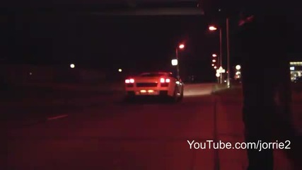 Lamborghini Gallardo exhaust with flames!! Lovely sounds 