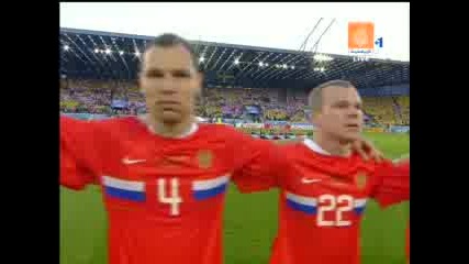 18.06 Русия - Швеция 2:0 Националните Химн