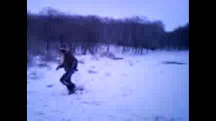 Зебил - Бягане върху полу замръзнало езеро
