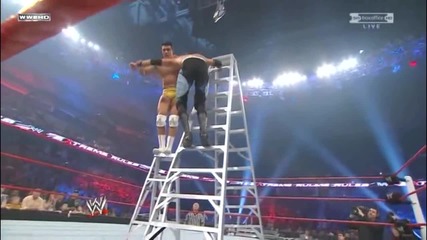Double Knee Armbreaker off the Ladder