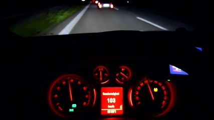 Opel Insignia Opc Nighttour 0-270 on german Autobahn