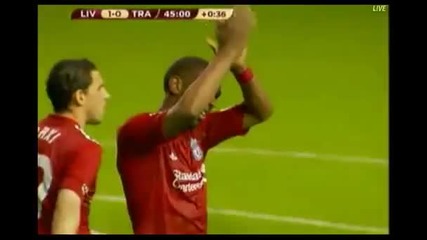 Liverpool 1 - 0 Trabzonspor - Ryan Babel Goal (europa League Q 