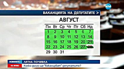 Депутатите си гласуваха едномесечна ваканция