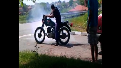 Весо моториста - Mz 250 burnout Челник
