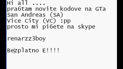 Gta Sa , Vc novi kodove