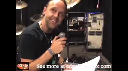 Lars Ulrich of MetallicA doing radio station liners for 100.3 The Edge, Little Rock