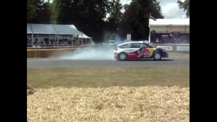 Citroen C4 and Sebastien Loeb of festival Goodwood