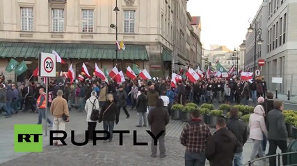 Poland: Nationalists stage huge anti-refugee protest in Warsaw