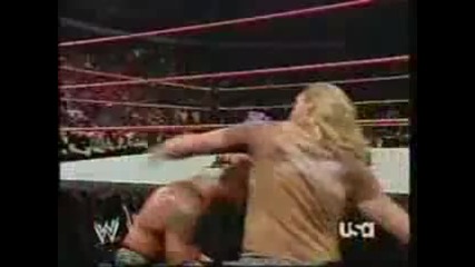 Edge Spears Randy Orton Outside The Ring