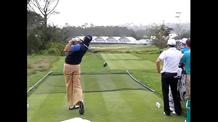 удар във голфа в забавен кадър - Matt Kuchar 3rd Hole Us Open 2010 