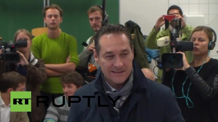 Austria: FPO candidate Strache casts vote as far-right party makes gains in Vienna