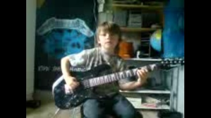 Eight year old plays metallica - one