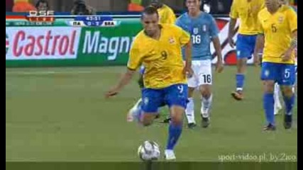 Italy 0 - 2 Brazil [luis Fabiano]