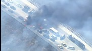 Пожар обхвана магистрала в Калифорния и изпепели 20 автомобила