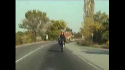 Crazy Bulgarian on a Motorbike 
