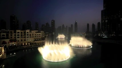 Музикалните фонтани на Дубай под съпровода на Андреа Бочели - Time say goodbay