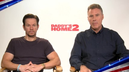 The cast of "Daddy's Home 2" salute the U.S. military