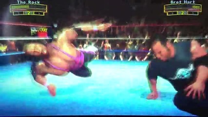 The Rock vs Bret Hart [ Wwe Legends of Wrestlemania Style ]