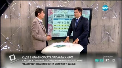 Къде е най-високата заплата у нас?