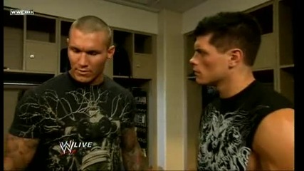 Raw.02.22.10. - Randy Orton and Legacy backstage