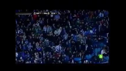 Deportivo La Coruna 1 - 3 Real Madrid ( Karim Benzema 0:2 ) passe de Guti 