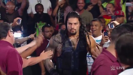 Roman Reigns crashes Seth Rollins and Kane's -eulogy- for Dean Ambrose- Raw, Aug. 25, 2014