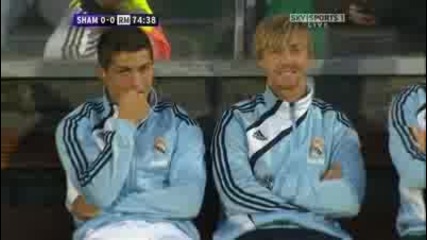 Funny Cristiano Ronaldo On The Bench Real Madrid 