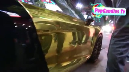 Audi R8 Custom Gold in Hollywood