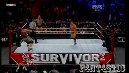 The Rock & John Cena Vs The Miz & R-truth Servivor Series 2011 Highlights Hd