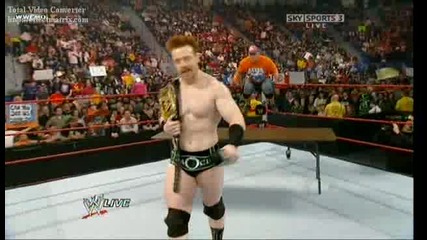 John Cena чупи маса с Sheamus 