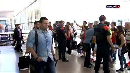 Барселона в Берлин /fc Barcelona's departure to Berlin