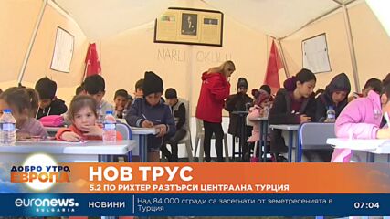 Нов трус от 5.2 по Рихтер разтърси централна Турция 