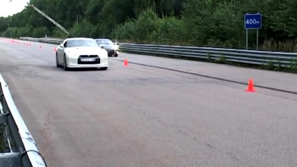 Moscow Unlim 500 Nissan Gt-r vs Porsche 911 Evotech