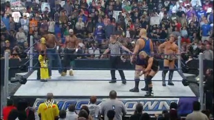 Smackdown 2009/08/21 Rey Mysterio & Cryme Tyme vs Chris Jericho,  Big Show & Dolph Ziggler 1/2